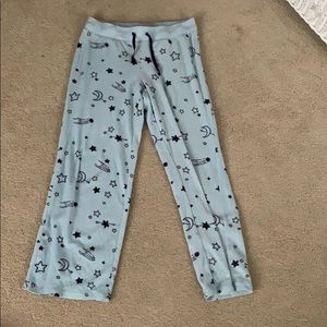 light blue star pajama pants